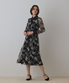 GRACE CONTINENTAL チュールコードレースワンピース