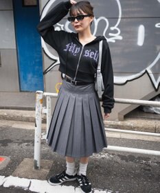 WEGO ラインストーンWジップショートパーカー