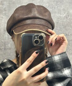 WEGO ヴィンテージPUキャスケット