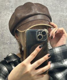 WEGO ヴィンテージPUキャスケット