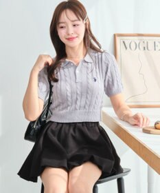 WEGO 別注USPOLO　ケーブルニットポロ