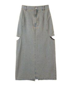 WEGO サークルカットレイヤードデニムロングスカート