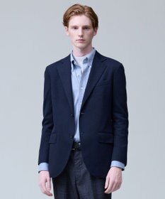 J.PRESS MEN 3シーズン着られる上質素材【ストレッチ / 吸水速乾 / 洗える / 消臭】AXIO 3ポジションジャージー ジャケット ネイビー系