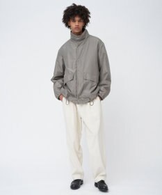 ATON ACRYLIC COATED SILK | パッドスタンドコーチジャケット - UNISEX