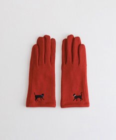 ORuKuBET おさんぽねこ刺繍ジャージグローブ(WOMEN)【タッチパネル対応】