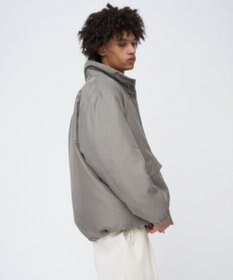 ATON ACRYLIC COATED SILK | パッドスタンドコーチジャケット - UNISEX