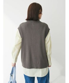 Green Parks ＺＩＰ付きリブニットベスト