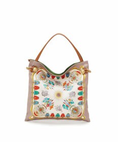 TOPKAPI 【TREASURE TOPKAPI】【アーカイブ】マイルドサテン スカーフ パネル柄 トートバッグ 2023