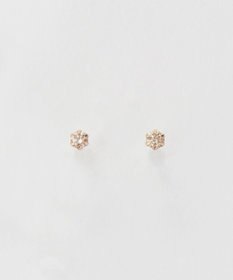 Phoebe 【K10】一粒ダイヤモンドピアス　ローズゴールド
