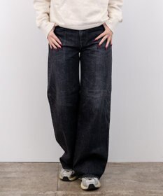 caqu modern baggy ワイドシルエットデニムパンツ USED WASH