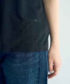 YECCA VECCA クルーネック5分袖シアートップス