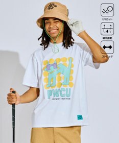 PW CIRCULUS 【UV遮蔽率99% UVカット / 速乾 / ストレッチ】【GOLF OUT掲載】【MEN】アニマルグラフィックモックネックT ゴルフ