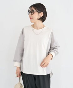 Green Parks ７分袖サイドシャーリングドッキングプルオーバ