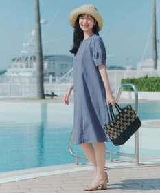 Tiaclasse 【選べる着丈・新色追加】ギャザーランタンスリーブワンピース