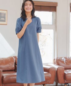 Tiaclasse 【選べる着丈・新色追加】ギャザーランタンスリーブワンピース