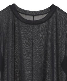 YECCA VECCA クルーネック5分袖シアートップス