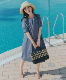 Tiaclasse 【選べる着丈・新色追加】ギャザーランタンスリーブワンピース