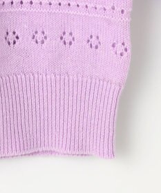 組曲 KIDS 【90-100㎝】フラワーアイレット カーディガン