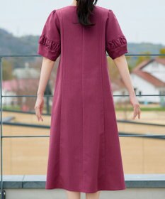 Tiaclasse 【選べる着丈・新色追加】ギャザーランタンスリーブワンピース