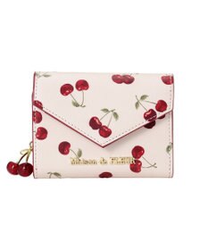 Maison de FLEUR リーフ付きチェリーウォレット