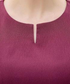 Tiaclasse 【選べる着丈・新色追加】ギャザーランタンスリーブワンピース