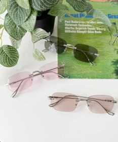 WEGO 【ユニセックス着用ITEM】リムレスカラーレンズデザインアイウェア