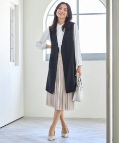 ANY L 【ウエストゴム】プリーツスカート