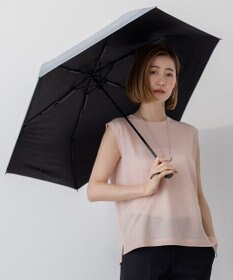 23区 【晴雨兼用/UVカット】ボーダーチェーン柄 折り畳み傘