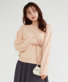 Feroux 【洗える】クルーネックニット プルオーバー