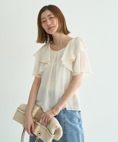 YECCA VECCA リボンスリーブブラウス