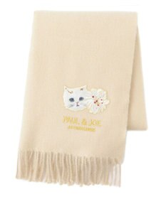 MOONBAT PAUL & JOE ACCESSOIRES ジプシー×クリザンテームワッペン付きムースタッチマフラー（パッケージ入り）