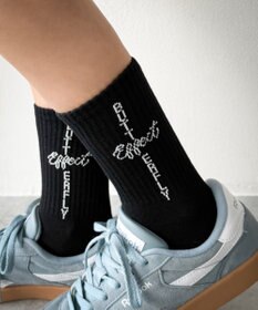 WEGO クロスロゴデザインソックス