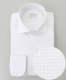 GOTAIRIKU 【形態安定】PREMIUMPLEATS_スモールワイドカラー 通年ドレスシャツ_チェック(25年春夏モデル)