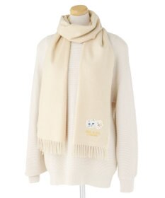 MOONBAT PAUL & JOE ACCESSOIRES ジプシー×クリザンテームワッペン付きムースタッチマフラー（パッケージ入り）