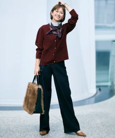 自由区 L 【19号サイズまで展開】ウスカルデニムワイドストレート パンツ