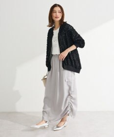 Green Parks フラワー柄チュールブルゾン