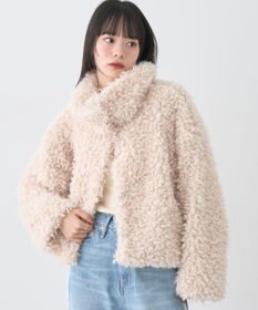 earth music&ecology プードルファーショートブルゾン