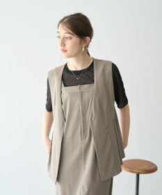 YECCA VECCA クルーネック5分袖シアートップス