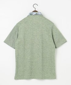 JOSEPH ABBOUD 【吸水速乾】リネンハニカム ポロシャツ(リーフ柄）