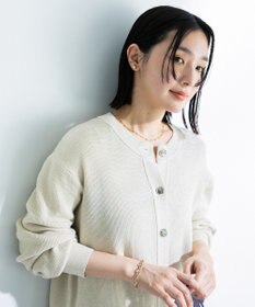 Green Parks アンチピリング金ボタンニットカーディガン