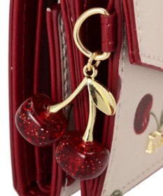 Maison de FLEUR リーフ付きチェリープチウォレット