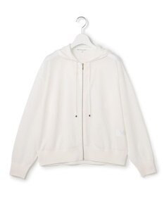 23区 【先行予約】シャイニーシアーニット ジップアップ パーカー