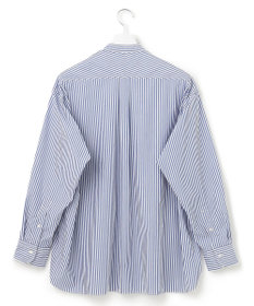 J.PRESS YORK STREET 【UNISEX】タイプライターストライプ バンドカラーシャツ