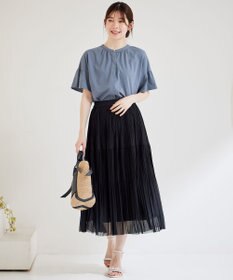 ANY SIS 【UVケア・接触冷感】汗ジミ防止加工カット ブラウス