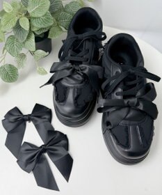 WEGO ダブルリボンフリルスニーカー