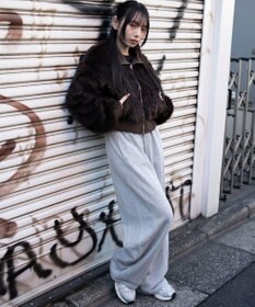 WEGO 【ウエストゴム/SMLサイズ展開】カーブデザインスウェットパンツ