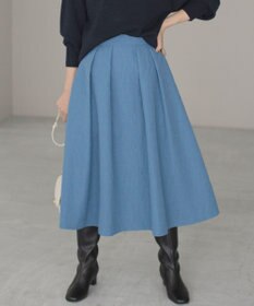 組曲 L 【WEB限定カラーあり】フラワーラメジャカード フレアスカート