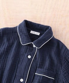 クレープガーゼ パイピング 半袖 レディス パジャマ / UCHINO