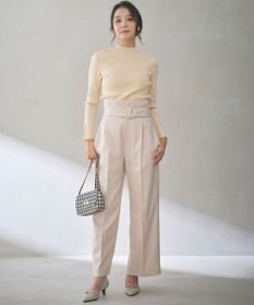 ANY SIS 【洗える】リブインナー ニット