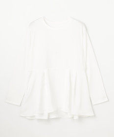 ANY 【WEB限定】サテンコンビペプラムカットソー